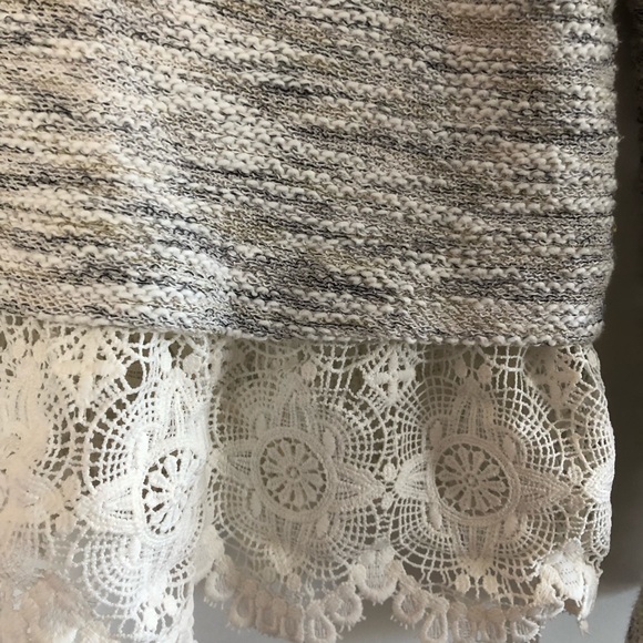 I.N.C. Textured Sweater with Lace Detail - Picture 2 of 4